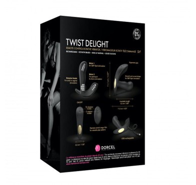 Korek analny rotacja dorcel twist delight 10 tryb